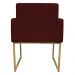 Kit 2 Poltronas Decorativa Base De Ferro Gold Veludo Bordô - Montanaris Decor