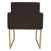 Kit 2 Poltronas Decorativa Base De Ferro Gold Veludo Marrom - Montanaris Decor