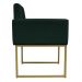 Kit 2 Poltronas Decorativa Base De Ferro Gold Veludo Verde - Montanaris Decor