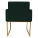 Kit 2 Poltronas Decorativa Base De Ferro Gold Veludo Verde - Montanaris Decor