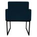 Kit 2 Poltronas Decorativa Base De Ferro Preto Veludo Azul Marinho - Montanaris Decor