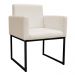 Kit 2 Poltronas Decorativa Base De Ferro Preto Veludo Bege - Montanaris Decor