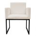 Kit 2 Poltronas Decorativa Base De Ferro Preto Veludo Bege - Montanaris Decor