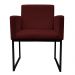Kit 2 Poltronas Decorativa Base De Ferro Preto Veludo Bordô - Montanaris Decor