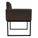 Kit 2 Poltronas Decorativa Base De Ferro Preto Veludo Marrom - Montanaris Decor