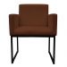 Kit 2 Poltronas Decorativa Base De Ferro Preto Veludo Terracota - Montanaris Decor