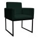 Kit 2 Poltronas Decorativa Base De Ferro Preto Veludo Verde - Montanaris Decor
