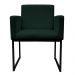 Kit 2 Poltronas Decorativa Base De Ferro Preto Veludo Verde - Montanaris Decor