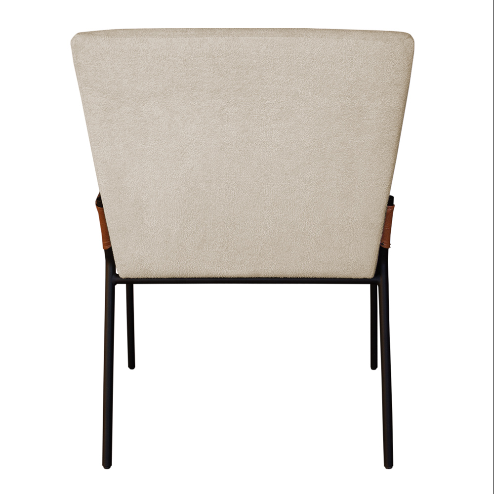 Kit 2 Poltronas Decorativa Paris para Sala de Estar Bouclé Bege - Montanaris Decor