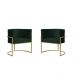Kit 2 Poltronas Decorativa Sala de Estar Luana + Namoradeira  Base Gold Veludo Verde - Montanaris Decor