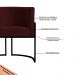 Kit 2 Poltronas Decorativa Sala de Estar Luana Base Preta Veludo Bordô - Montanaris Decor