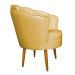 Kit 2 Poltronas Decorativa Sala de Estar Pétala Veludo Amarelo - Montanaris Decor