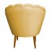 Kit 2 Poltronas Decorativa Sala de Estar Pétala Veludo Amarelo - Montanaris Decor