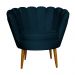 Kit 2 Poltronas Decorativa Sala de Estar Pétala Veludo Azul Marinho - Montanaris Decor
