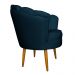 Kit 2 Poltronas Decorativa Sala de Estar Pétala Veludo Azul Marinho - Montanaris Decor