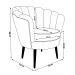 Kit 2 Poltronas Decorativa Sala de Estar Pétala Veludo Azul Marinho - Montanaris Decor