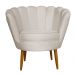 Kit 2 Poltronas Decorativa Sala de Estar Pétala Veludo Bege - Montanaris Decor