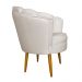 Kit 2 Poltronas Decorativa Sala de Estar Pétala Veludo Bege - Montanaris Decor