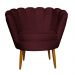 Kit 2 Poltronas Decorativa Sala de Estar Pétala Veludo Bordô - Montanaris Decor