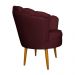 Kit 2 Poltronas Decorativa Sala de Estar Pétala Veludo Bordô - Montanaris Decor