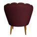 Kit 2 Poltronas Decorativa Sala de Estar Pétala Veludo Bordô - Montanaris Decor