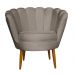 Kit 2 Poltronas Decorativa Sala de Estar Pétala Veludo Cappuccino - Montanaris Decor