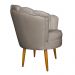 Kit 2 Poltronas Decorativa Sala de Estar Pétala Veludo Cappuccino - Montanaris Decor