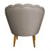 Kit 2 Poltronas Decorativa Sala de Estar Pétala Veludo Cappuccino - Montanaris Decor
