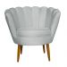 Kit 2 Poltronas Decorativa Sala de Estar Pétala Veludo Cinza - Montanaris Decor