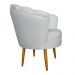 Kit 2 Poltronas Decorativa Sala de Estar Pétala Veludo Cinza - Montanaris Decor