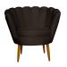 Kit 2 Poltronas Decorativa Sala de Estar Pétala Veludo Marrom - Montanaris Decor
