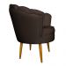 Kit 2 Poltronas Decorativa Sala de Estar Pétala Veludo Marrom - Montanaris Decor
