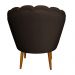 Kit 2 Poltronas Decorativa Sala de Estar Pétala Veludo Marrom - Montanaris Decor