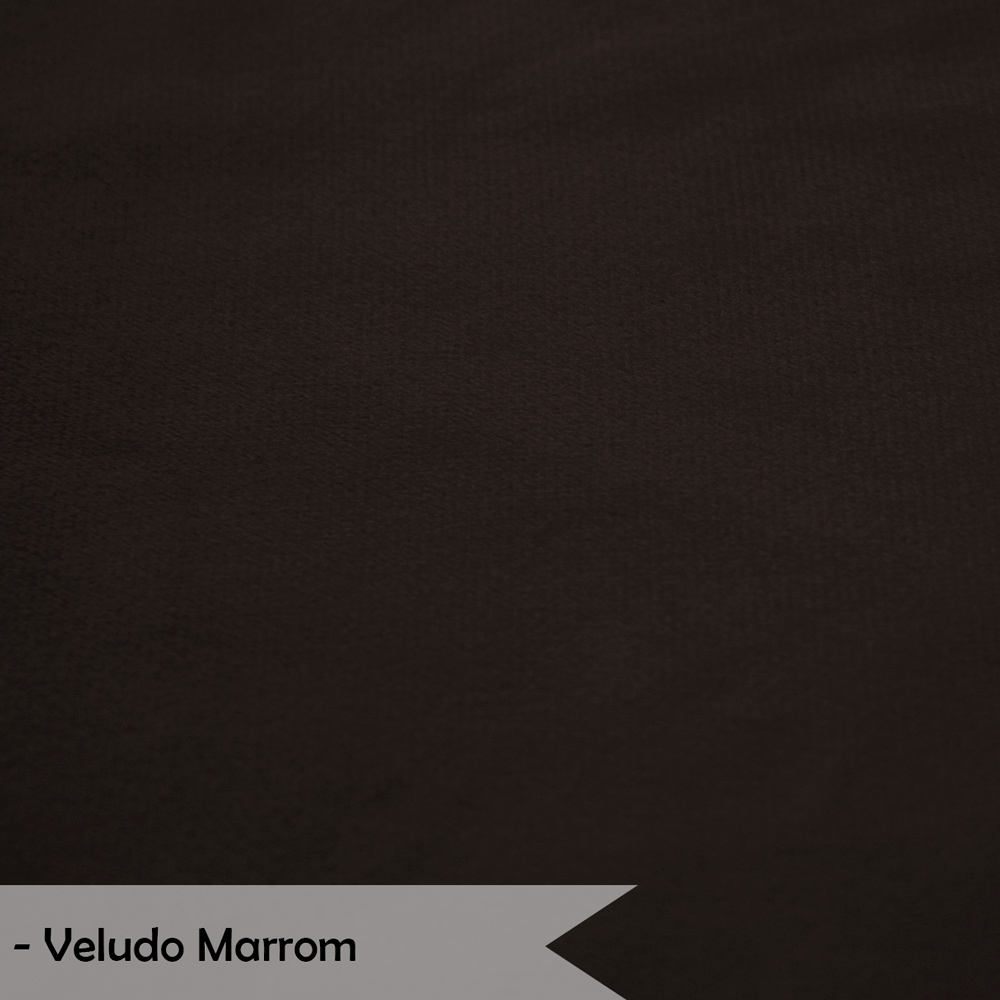 Kit 2 Poltronas Decorativa Sala de Estar Pétala Veludo Marrom - Montanaris Decor