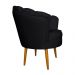 Kit 2 Poltronas Decorativa Sala de Estar Pétala Veludo Preto - Montanaris Decor