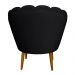 Kit 2 Poltronas Decorativa Sala de Estar Pétala Veludo Preto - Montanaris Decor