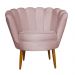 Kit 2 Poltronas Decorativa Sala de Estar Pétala Veludo Rosê Claro - Montanaris Decor