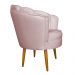 Kit 2 Poltronas Decorativa Sala de Estar Pétala Veludo Rosê Claro - Montanaris Decor