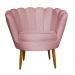 Kit 2 Poltronas Decorativa Sala de Estar Pétala Veludo Rosa - Montanaris Decor