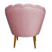 Kit 2 Poltronas Decorativa Sala de Estar Pétala Veludo Rosa - Montanaris Decor