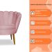 Kit 2 Poltronas Decorativa Sala de Estar Pétala Veludo Rosa - Montanaris Decor