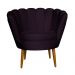 Kit 2 Poltronas Decorativa Sala de Estar Pétala Veludo Roxo - Montanaris Decor