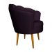 Kit 2 Poltronas Decorativa Sala de Estar Pétala Veludo Roxo - Montanaris Decor