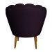Kit 2 Poltronas Decorativa Sala de Estar Pétala Veludo Roxo - Montanaris Decor