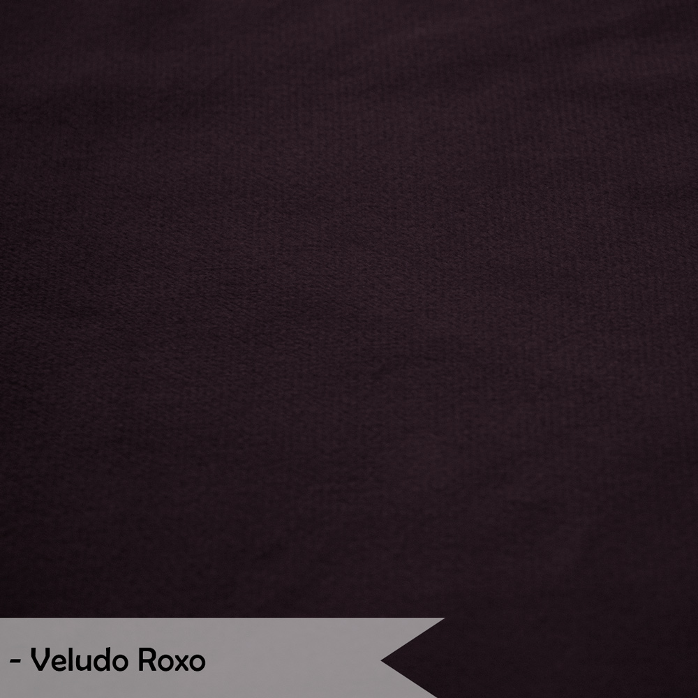 Kit 2 Poltronas Decorativa Sala de Estar Pétala Veludo Roxo - Montanaris Decor