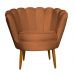 Kit 2 Poltronas Decorativa Sala de Estar Pétala Veludo Terracota - Montanaris Decor
