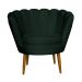 Kit 2 Poltronas Decorativa Sala de Estar Pétala Veludo Verde - Montanaris Decor