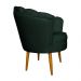 Kit 2 Poltronas Decorativa Sala de Estar Pétala Veludo Verde - Montanaris Decor