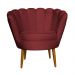 Kit 2 Poltronas Decorativa Sala de Estar Pétala Veludo Vermelho - Montanaris Decor