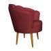 Kit 2 Poltronas Decorativa Sala de Estar Pétala Veludo Vermelho - Montanaris Decor